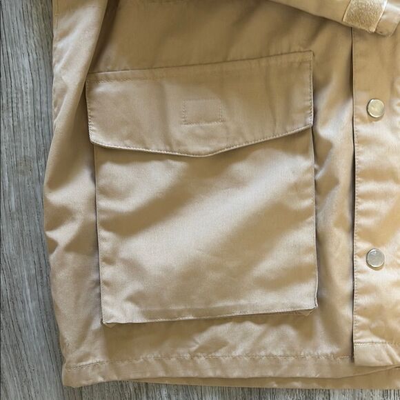 Vintage 1970’s SKOR Tan and Blue Hooded Jacket L - Picture 7 of 9